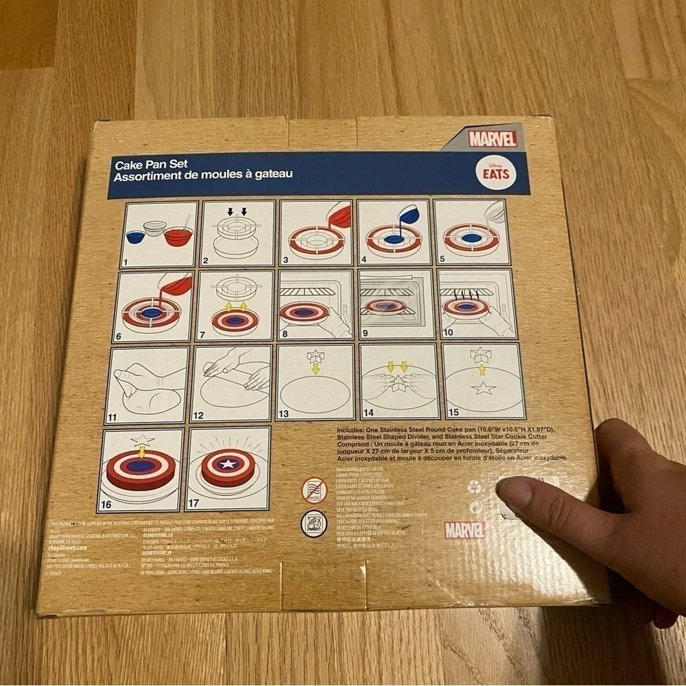 Disney Marvel Captain America Cake Pan Set NEW Metal